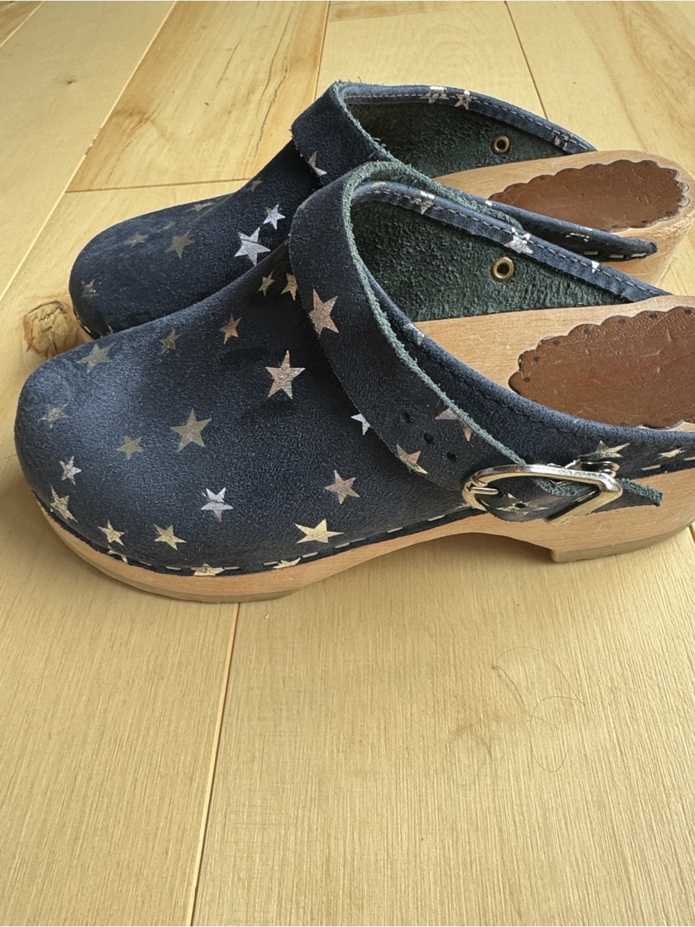 Hannah Anderson Girls Clogs Navy Size 2 EU34